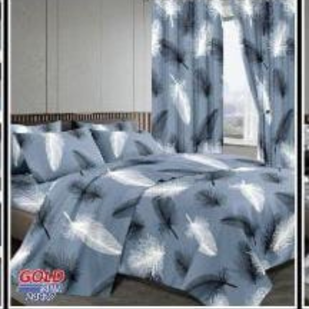 7pcs Curtain Duvet Set(03)
